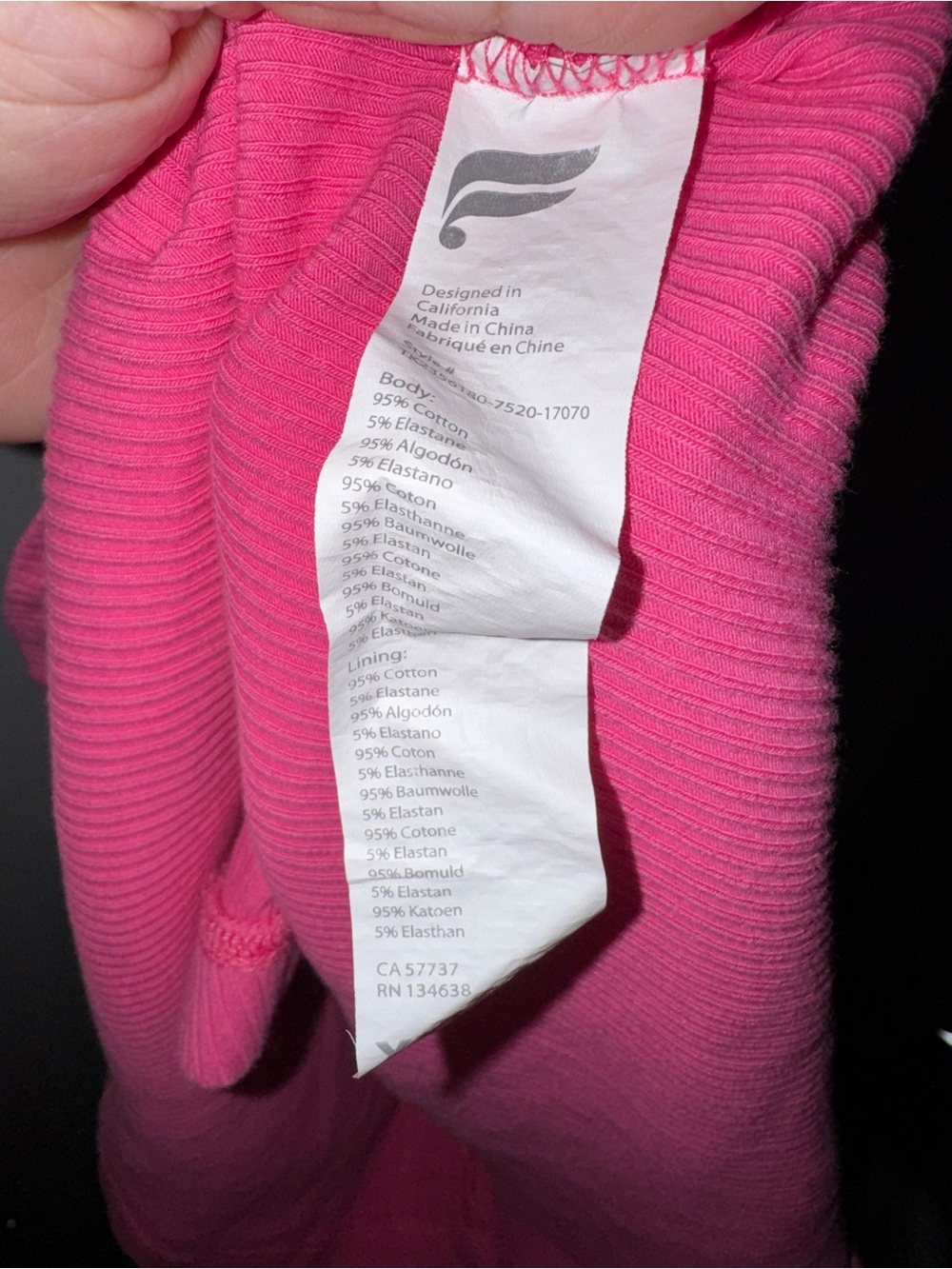 Fabletics Ribbed Tank Top - Hot Pink - Picture 4 of 6